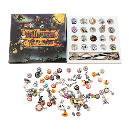 “🎃 Caja Sorpresa de Adviento Nightmare Box – Pulsera + 22 Charms Exclusivos”